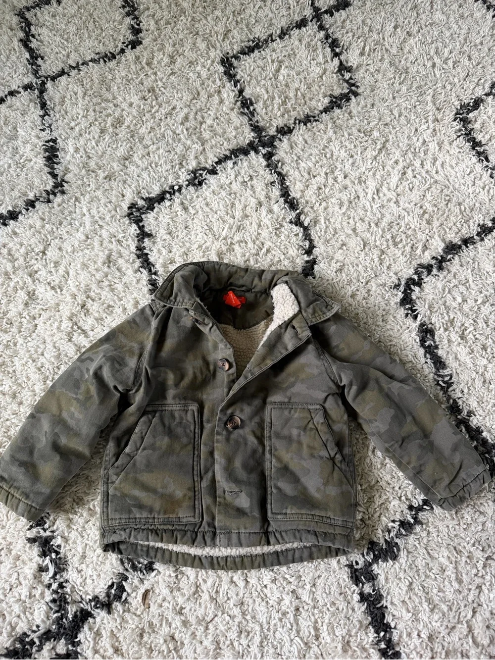 Joe Fresh Kids' Camouflage Puffer Jacket in Olive camouflage